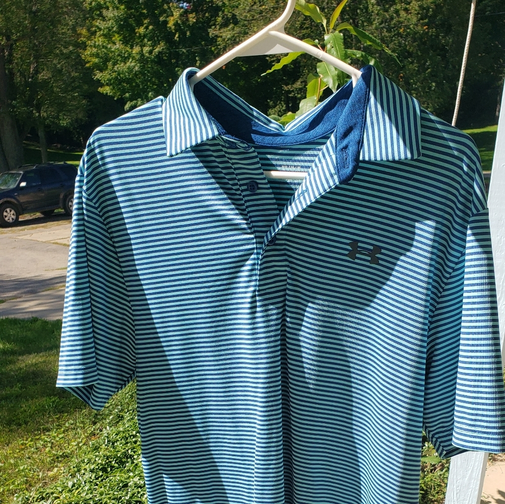 Men's Under Armour Gold Polo